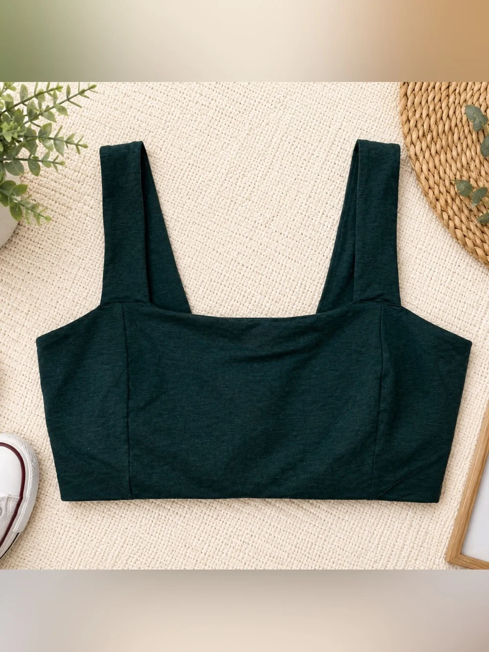 Old Navy Square-Neck Bralette - Deep Teal